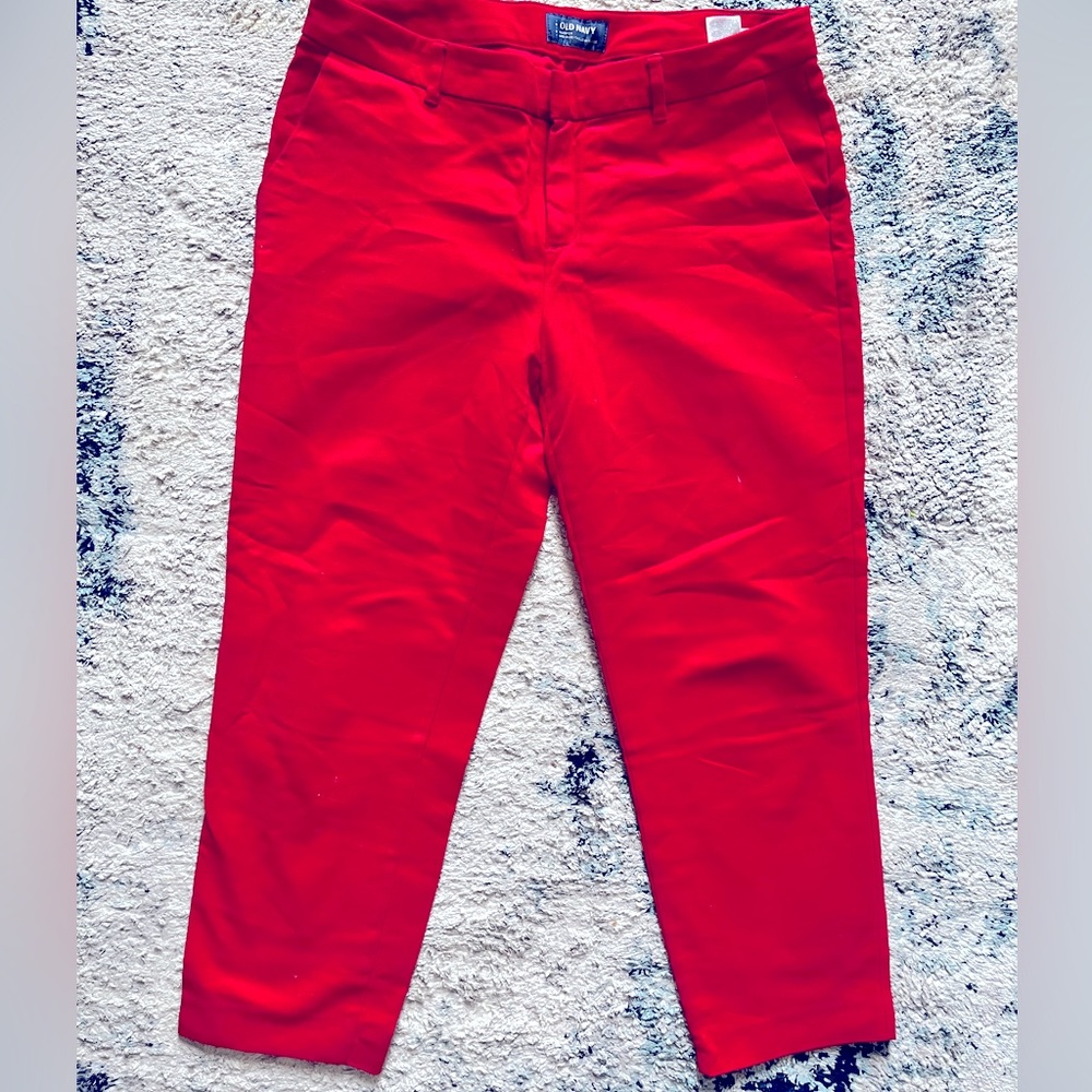 Red Pixie Crop Pants